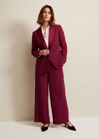 Phase Eight Elandra Tux Trousers Burgundy Canada | TLNYOK-617